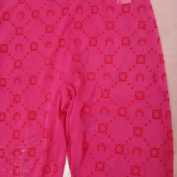 Marine Serre Pink Patterned Leggings/Tights Size Small - Picture 9 of 11